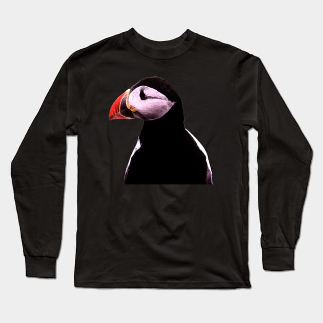 Puffin Long Sleeve T-Shirt by orcadia